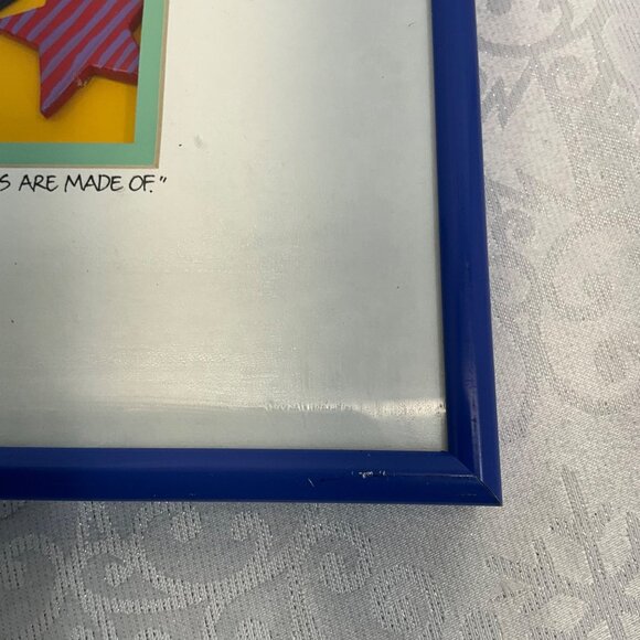 Bright Star Designs Michelle Samara Boy Wall Art Bright Blue metal Frame - Picture 8 of 10